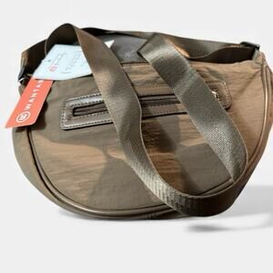 Jen & Co. Crossbody Bag – Chocolate  Nylon with Adjustable Strap (NWT)